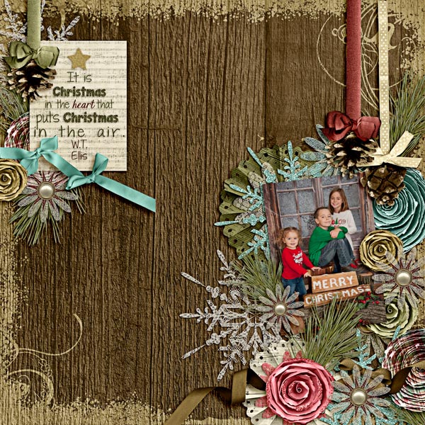 layout by Carrin using Winter Carolers by Trixie Scraps