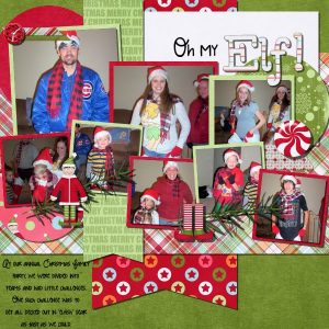 Oh My Elf! digital scrapbook layout by Shilo