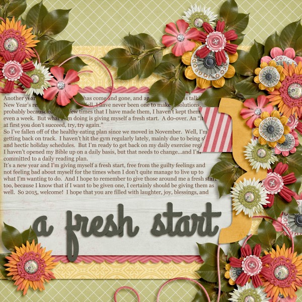 Digital Scrapbook Layout using A Life That's Good by Trixie Scraps