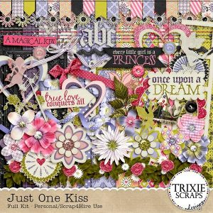 Digital Scrapbook Kit Just One Kiss Preview