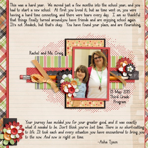 Apples for Teacher layout by Stacy