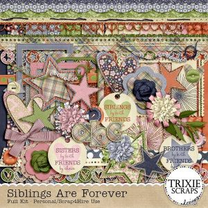 Siblings Are Forever Digital Scrapbook Kit Preview