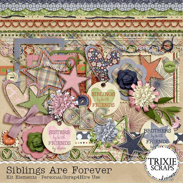 Siblings are Forever Kit by Trixie Scraps