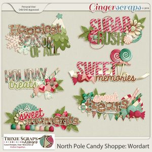 North Pole Candy Shoppe Wordart