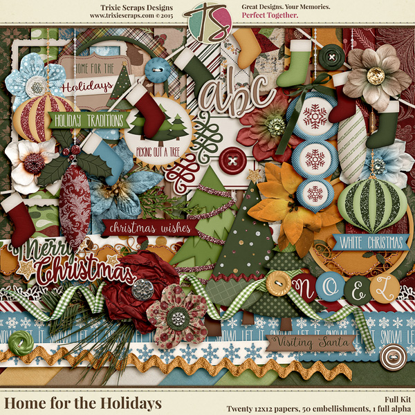 Home for the Holidays Digital Scrapbook Kit