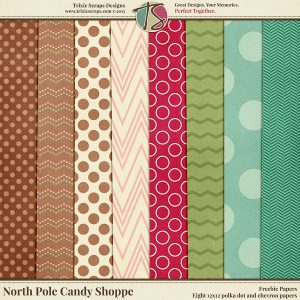 North Pole Candy Shoppe Paper Freebie
