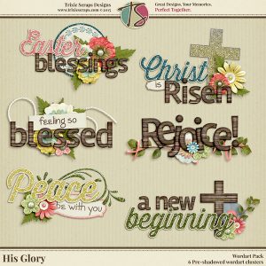 His Glory Digital Scrapbooking Wordart