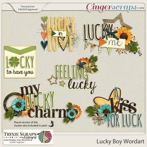 Lucky Boy Digital Scrapbooking Wordart