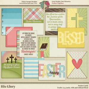 His Glory Digital Scrapbooking Pocket Cards