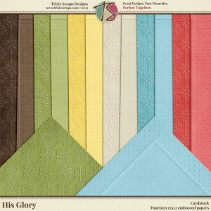 His Glory Digital Scrapbooking Cardstock