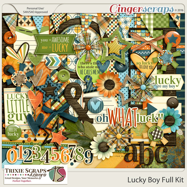 Lucky Boy Digital Scrapbooking Kit