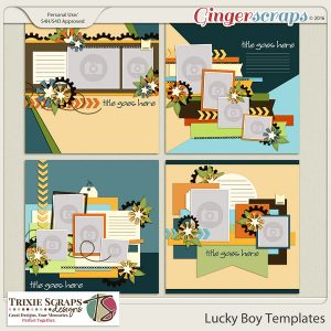 Lucky Boy Digital Scrapbooking Templates