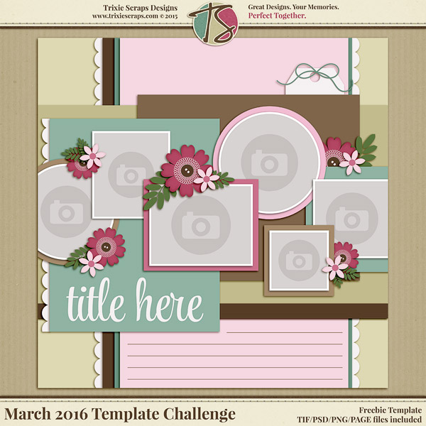 March 2016 Template Freebie