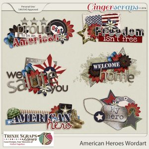 American Heroes Wordart