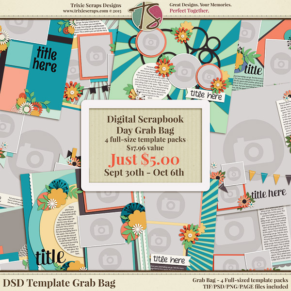 Digital Scrapbook Day 2016 Template Grab Bag