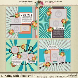 Bursting with Photos vol 3 Template Pack