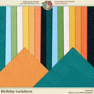 Birthday Lockdown Digital Scrapbooking Cardstock