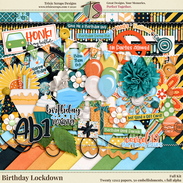 Birthday Lockdown Digital Scrapbooking Kit