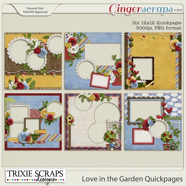 Love in the Garden Quickpages by Trixie Scraps Designs