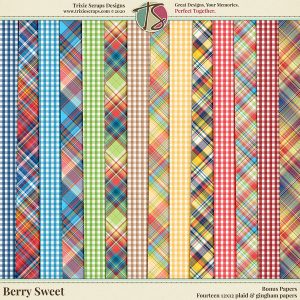 Berry Sweet Digital Scrapbooking Bonus Papers