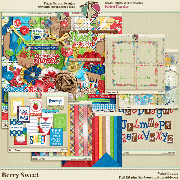 Berry Sweet Digital Scrapbooking Bundle