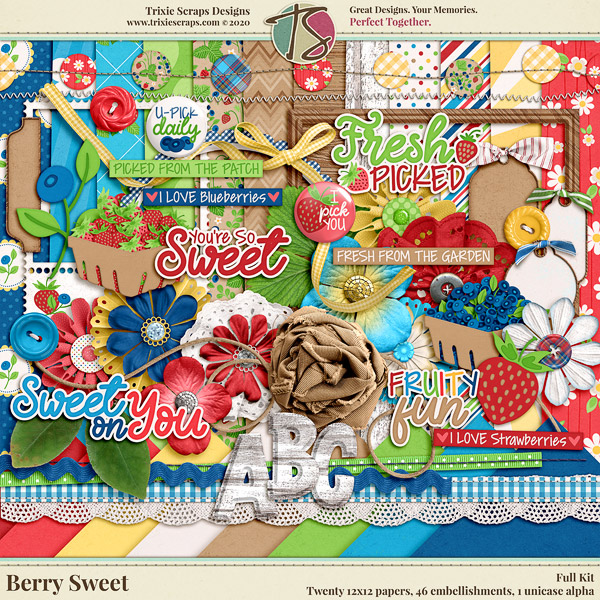 Berry Sweet Digital Scrapbooking Kit