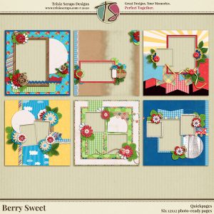 Berry Sweet Digital Scrapbooking Quickpages