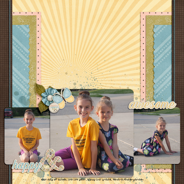 One Happy Day digital scrapbooking layout by jenny